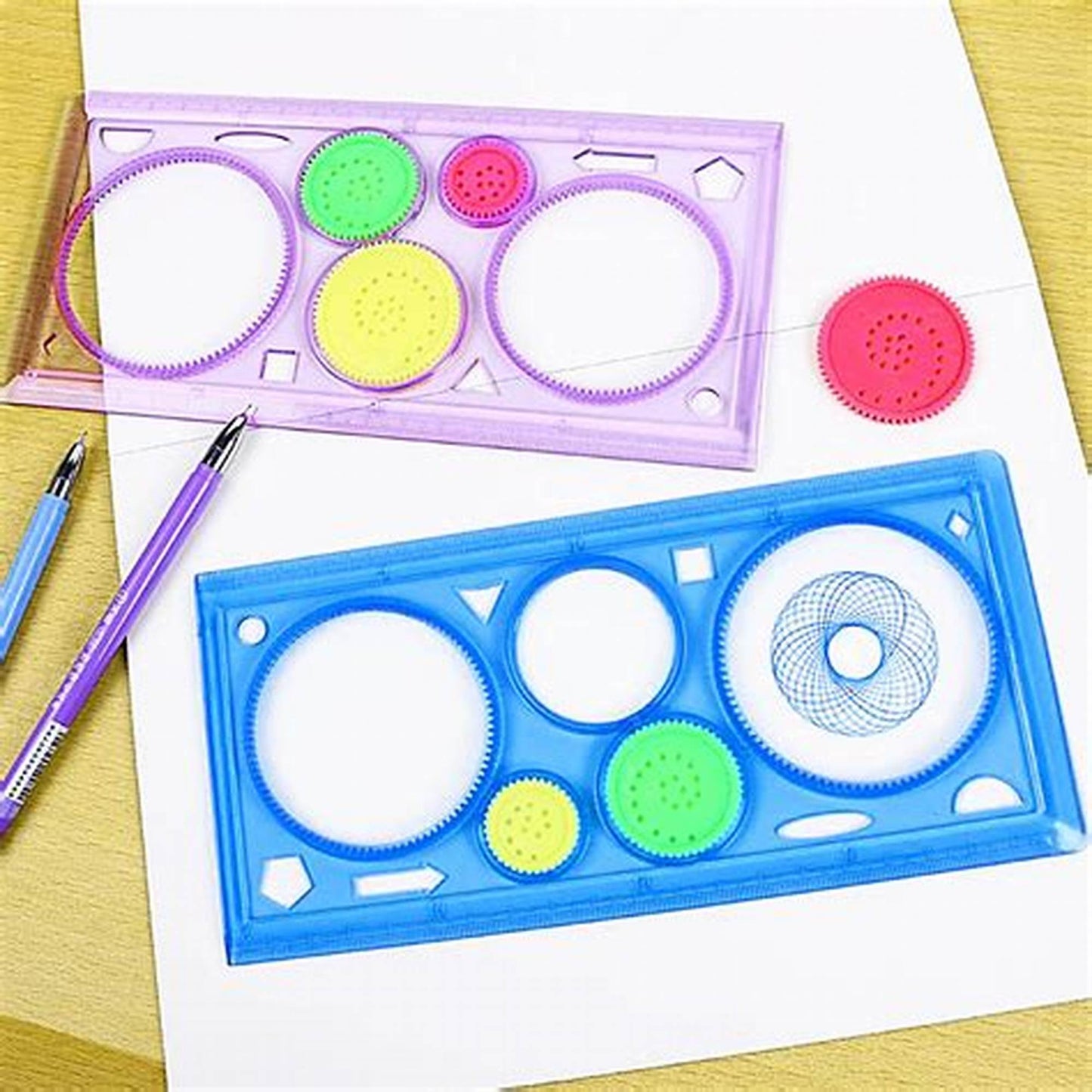 Desing Ruler Multi functional Geometric Ruler Painting Multi function Stationery