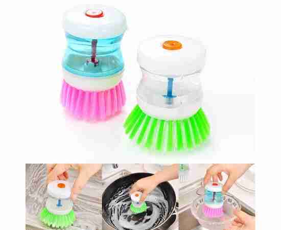 Self Dispensing Cleaning Brush Dish Brush Liquid Soap Plastic Dish Cleaning Brush Home Cleaning Laundry Products Kitchenwar