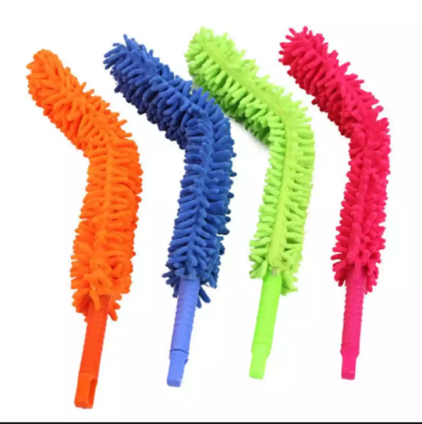 Microfiber Flexible Duster With Telescopic Rod – Size Ft 5 (random Colors)