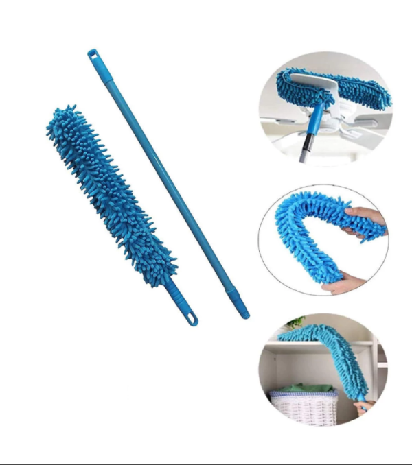 Microfiber Flexible Duster With Telescopic Rod – Size Ft 5 (random Colors)