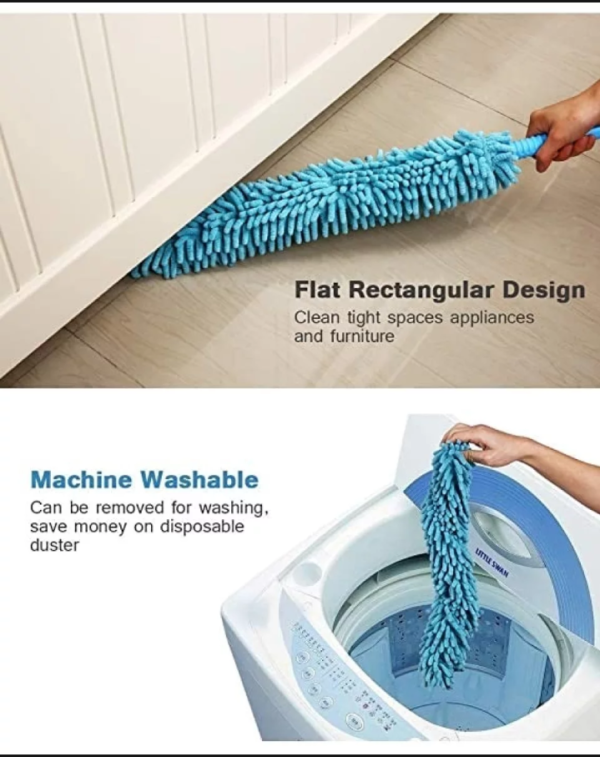 Microfiber Flexible Duster With Telescopic Rod – Size Ft 5 (random Colors)