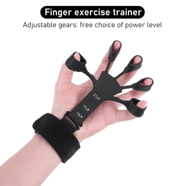 Silicone Gripster Grip Strengthener Finger Stretcher Hand Grip Trainer