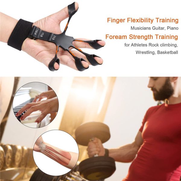 Silicone Gripster Grip Strengthener Finger Stretcher Hand Grip Trainer