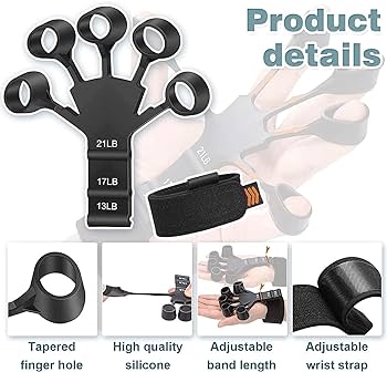 Silicone Gripster Grip Strengthener Finger Stretcher Hand Grip Trainer